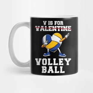 V is for Volleyball - Valentines Day Mug